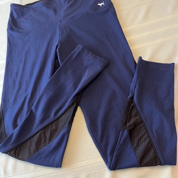 PINK Victoria's Secret Navy Yoga Leggings size L - Picture 5 of 6